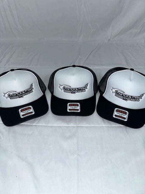 Black & White Star Logo Trucker