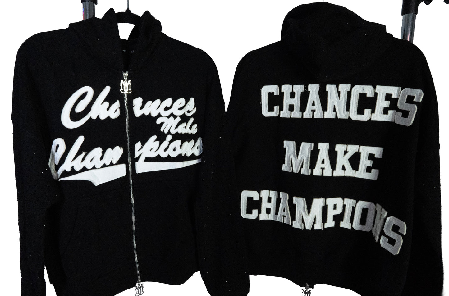 CMC Embroidered Rhinestone Zip Up