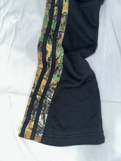 Camo & Reflective Stacked Flare Pants