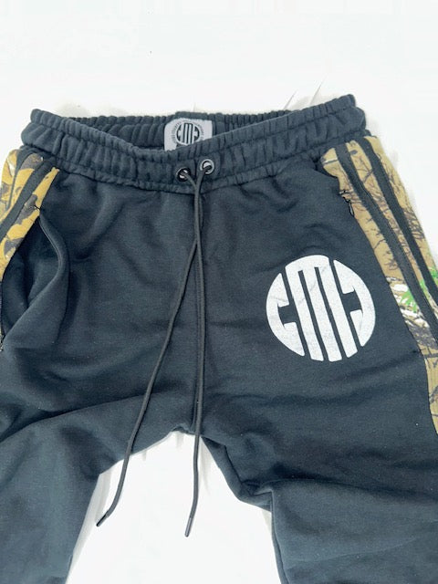 Camo & Reflective Stacked Flare Pants