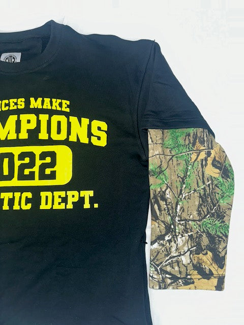 Camo & Yellow Crewneck