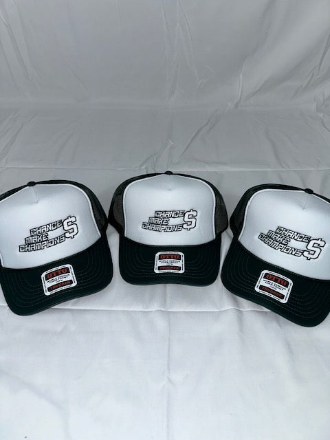 Dark Green & White Money Logo Trucker