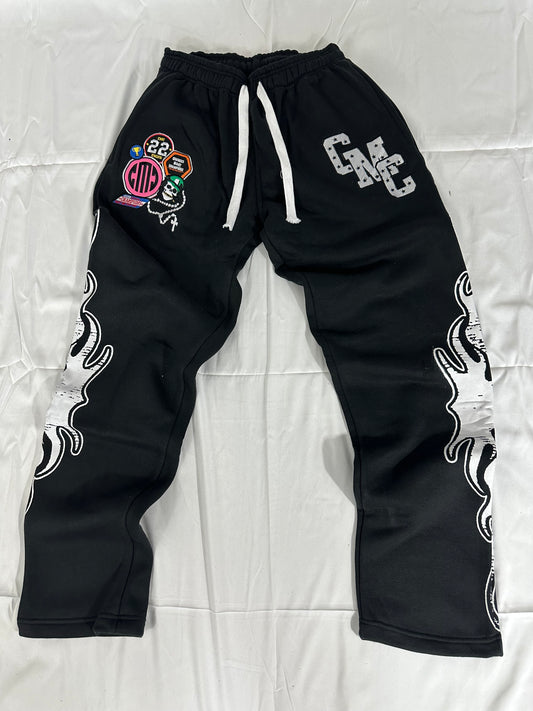 Black & White Patchwork Pants