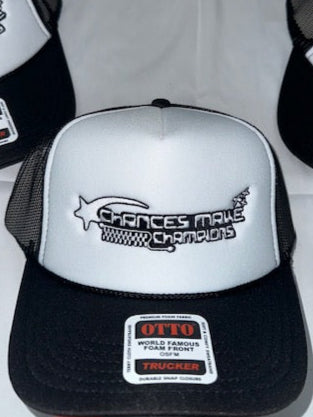 Black & White Star Logo Trucker