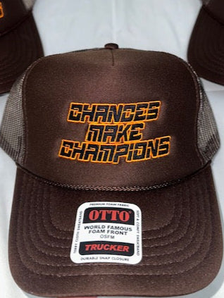 Brown & Orange Layout Logo Trucker
