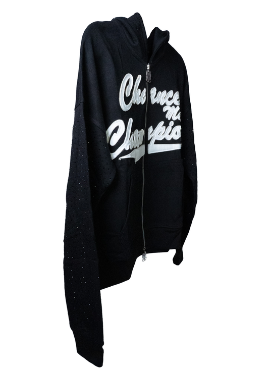 CMC Embroidered Rhinestone Zip Up