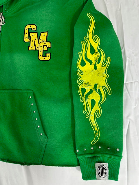 Green & Yellow Patchwork Hoodie