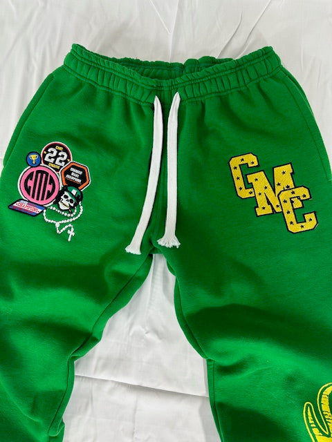 Green & Yellow Patchwork Pants